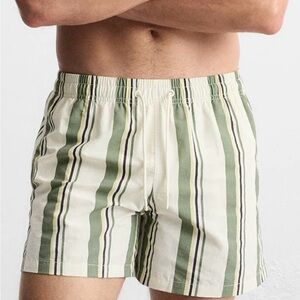 NWT Zara Men’s Striped Green & Cream Men's Swim/Shorts